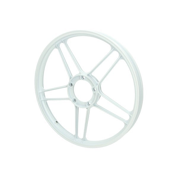 voorwiel/achterwiel fast-arrow ster aluminium 10 spaaks 17 inch wit X30, x50, puch maxi