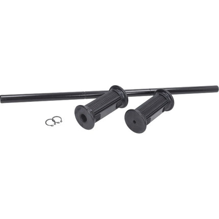Footrest bracket DMP + rubbers black Puch Maxi
