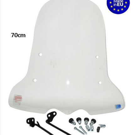 windscherm Regia met bevestigingsset (made in EU) hoog 70cm helder kymco, vp50