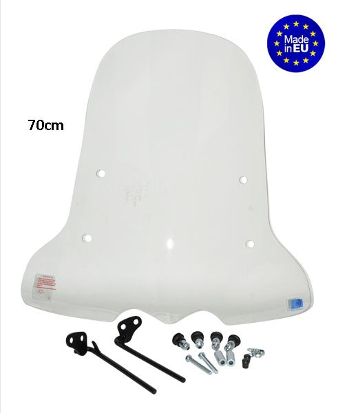 windscherm Regia met bevestigingsset (made in EU) hoog 70cm helder kymco, vp50