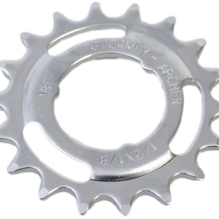 Tandwiel Sturmey Archer 18T - 1/8" doorgezet - chroom
