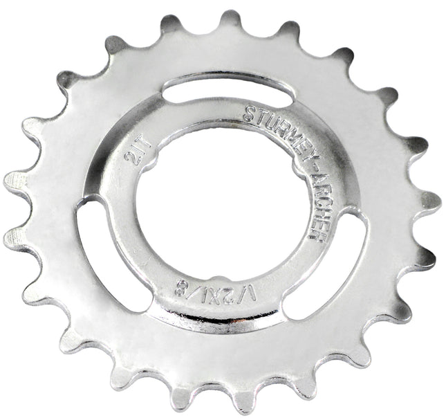 Tandwiel Sturmey Archer 21T - 1/8" doorgezet - chroom