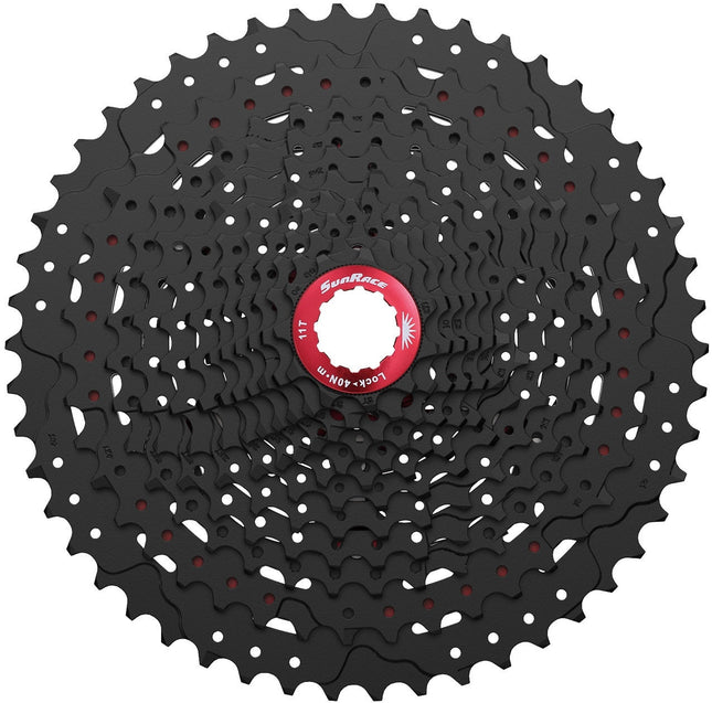 Cassette 12 speed Sunrace CSMZ90 11-50T - zwart met rode spider