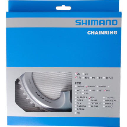 Kettingblad 50T Shimano 105 FC-R7000 - zilver - afbeelding 2