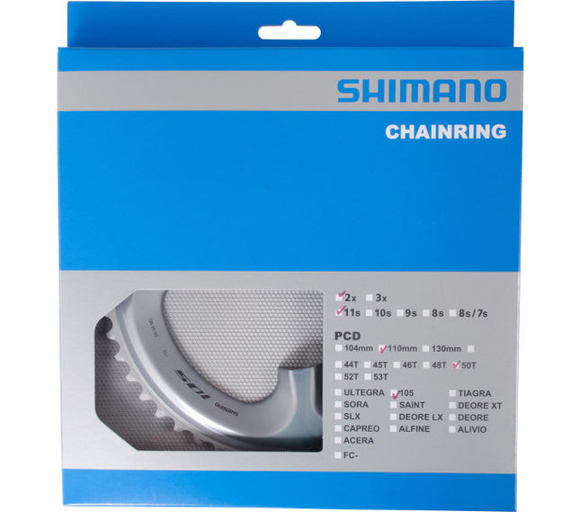 Kettingblad 50T Shimano 105 FC-R7000 - zilver - afbeelding 2