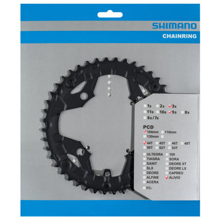Kettingblad 44 tands Shimano Alivio FC-T4060 9 speed - zwart