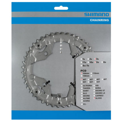 Chainring 44T Shimano Alivio FC-T4060 9 speed - silver