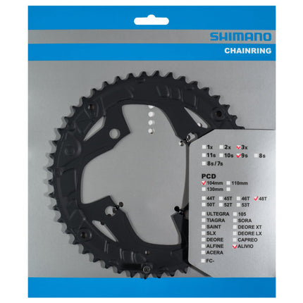 Kettingblad 48 tands Shimano Alivio FC-T4060 9 speed - zwart