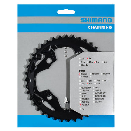 Chainring 40T Shimano Acera FC-M3000 - 9 speed