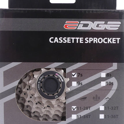 Cassette 7 speed Edge CS-M5007 11-28T - zilver
