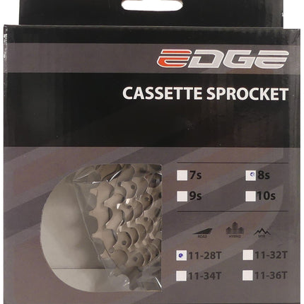 Cassette 8 speed Edge CS-M5008  11-28T - zilver