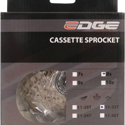 Cassette 8 speed Edge CS-M5008 11-32T - zilver