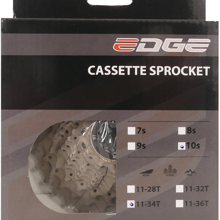 Cassette 10 speed Edge CS-M6010  11-34T - zilver