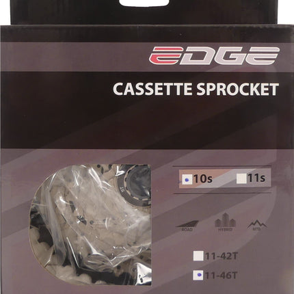 Cassette 10 vitesses Edge CS-M6010 11-46T -argent/noir