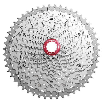 Cassette 11 speed Sunrace CSMX8 11-42T - zilver/rood