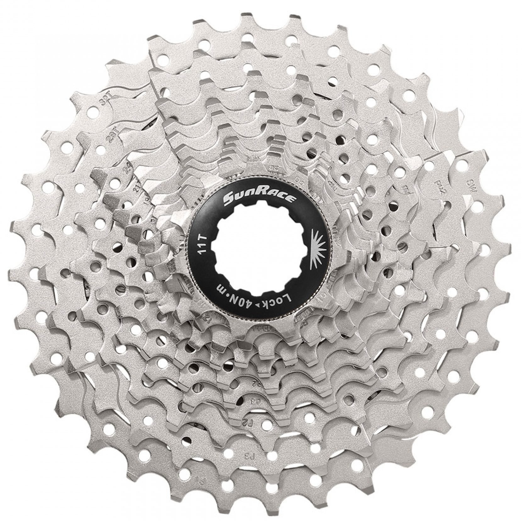 Cassette 11 speed Sunrace CSRS3 11-32T - metallic met zwarte spider