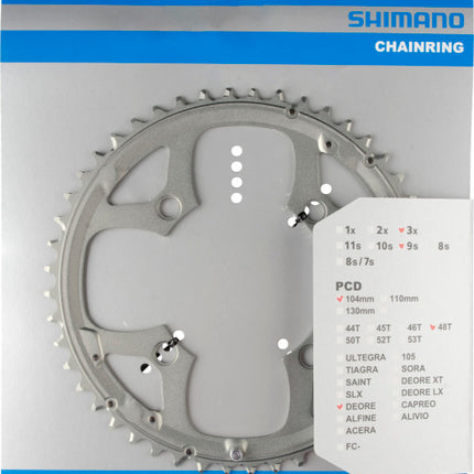 Kettingblad 48T Shimano Deore FC-M510-SK - Zilver