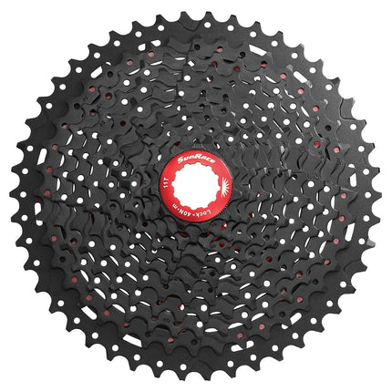Cassette 11 speed Sunrace CSMX8 11-46T - zwart / rood