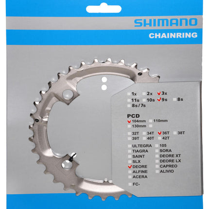Kettingblad 36T Shimano Deore FC-M532 - zilver
