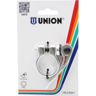 Union seatpost clamp with quick release 28.6 silver