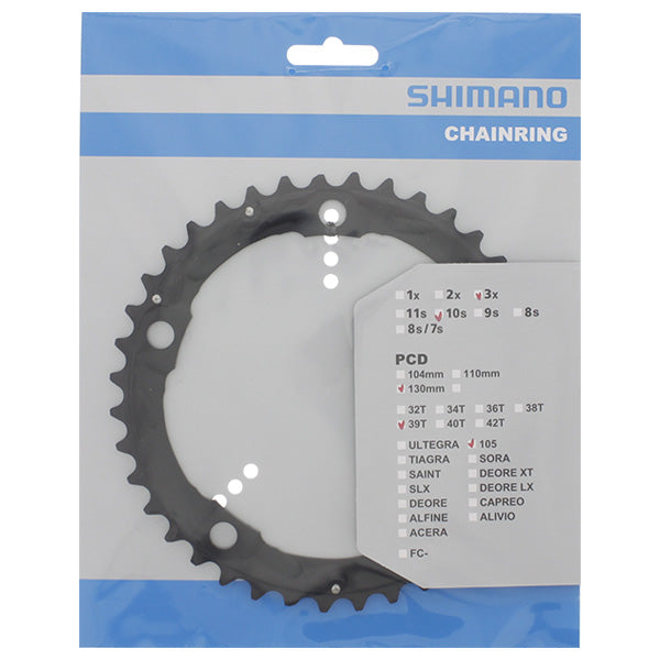 Kettingblad 39T Shimano 105 FC-5703 - zwart - afbeelding 2
