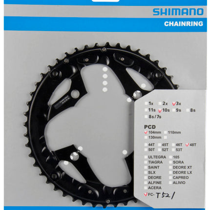 Kettingblad 48T Shimano FC-T521 Non Series - kettingrand  - zwart