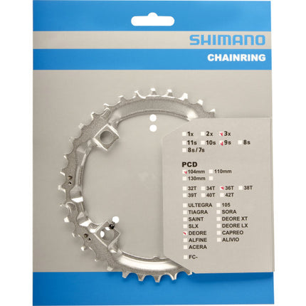 Kettingblad 36T Shimano Deore FC-M510 - zilver