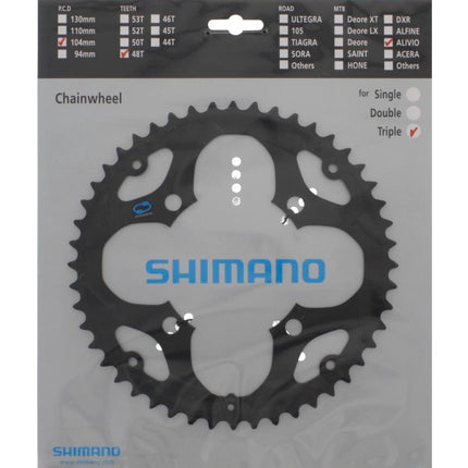 Kettingblad 48T Shimano Alivio FC-M411 voor kettingbeschermer - zwart