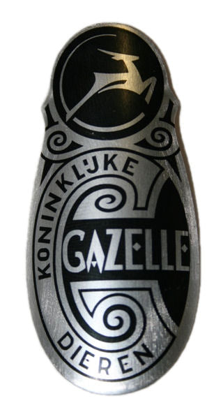 Balhoofdplaatje met Gazelle logo