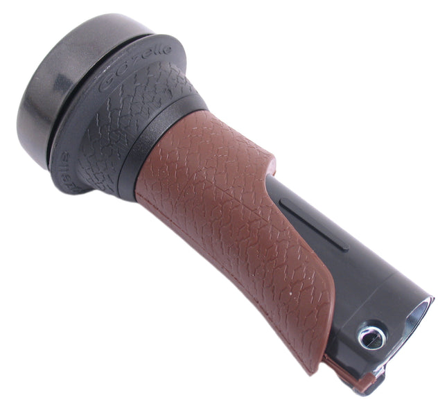 Handle left Gazelle Basic 100 mm with rotating bell - brown