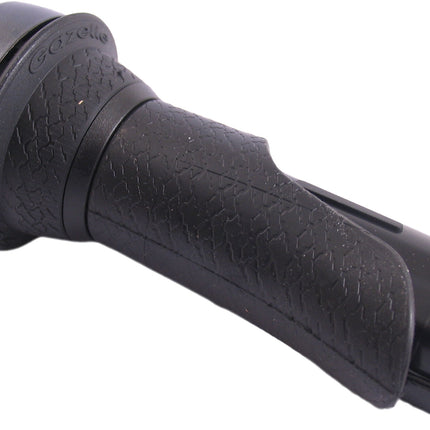 Poignée gauche Gazelle Basis 100mm avec sonnette tournante - noire