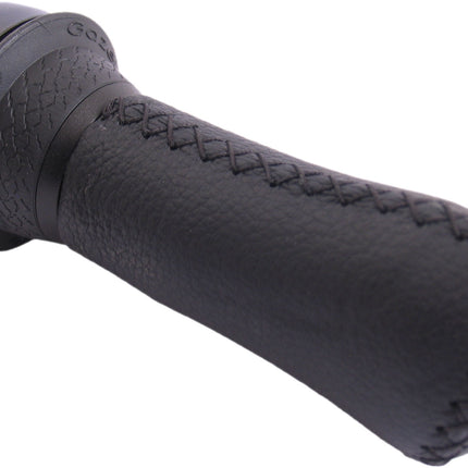 Handvat Gazelle links 100 mm met draaibel - zwart Aero leder
