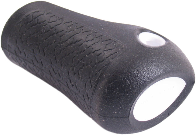 Poignée de guidon droite Gazelle Base 88 mm - noire avec liseré blanc