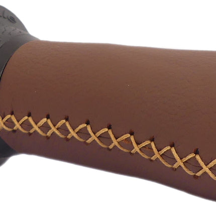 Handvat voor links Gazelle met draaibel 100mm - bruin Aero leder