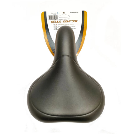 fiets zadel - Selle Comfort E-bike met handgreep zwart soft, zonder strop