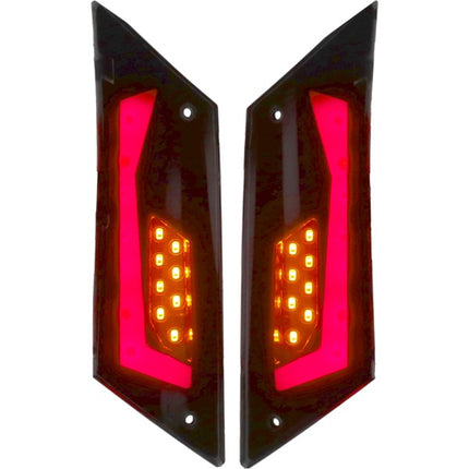 indicator set DMP LED sport tube red (see note) rear smoke Piaggio, Zip2000