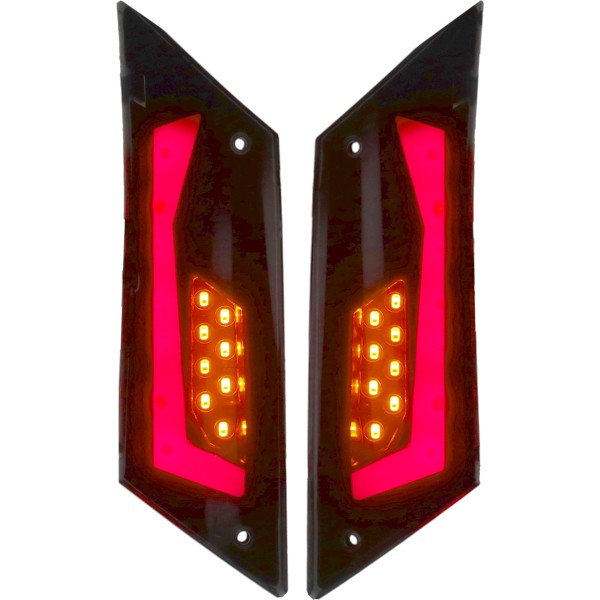 knipperlichtset DMP led sport tube rood (zie opmerking) achter smoke piaggio, zip2000