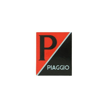 autocollant logo tablier noir/rouge lx, piaggio, primavera, sprint