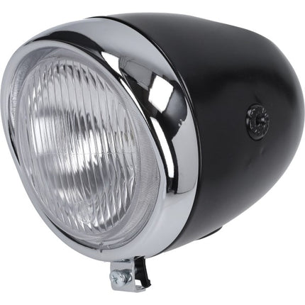 koplamp guia ei-model 130mm zwart bromfiets, classic, puch, puch maxi