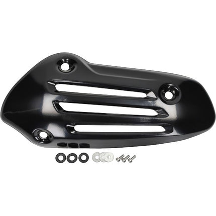 cache-pot d'échappement euro-4/5 vespa noir brillant primavera, sprint 4t (euro4)