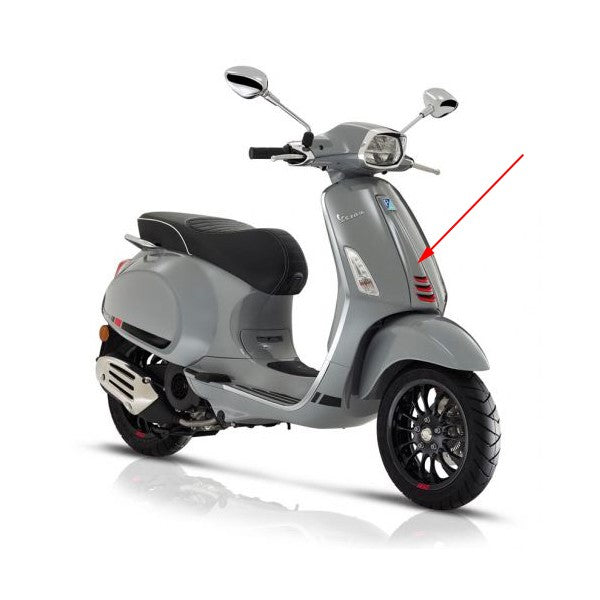 voorscherm Piaggio origineel midden nardo grijs lucido 715/C sprint rst, sprint 4t (euro4) 1b005209000ht