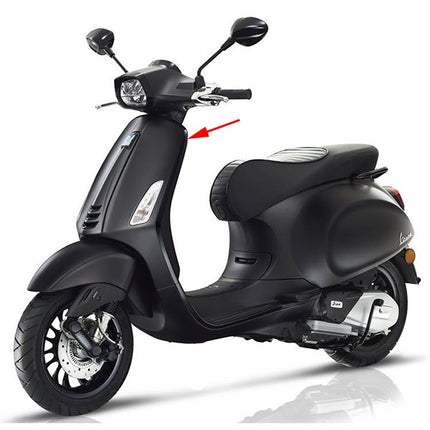 decorative strip Piaggio original leg shield [night] left black gloss sprint cm2984035