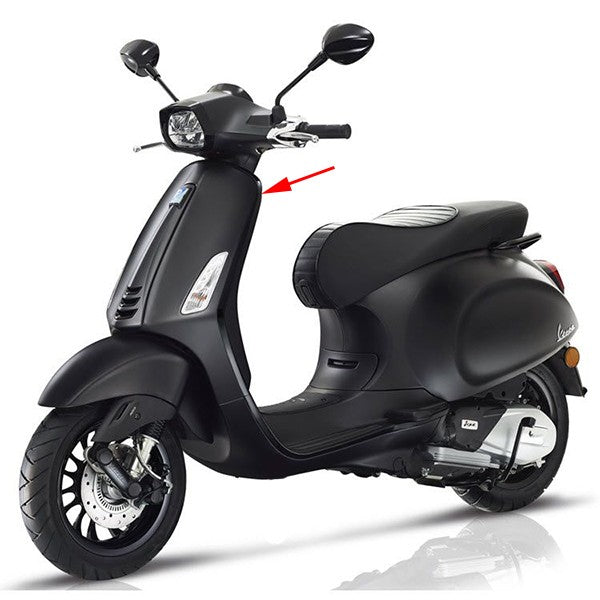 sierstrip Piaggio origineel beenschild [notte] links zwart glans sprint cm2984035