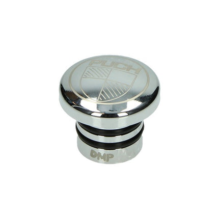 benzinetankdop DMP rvs rond + logo 30mm puch maxi