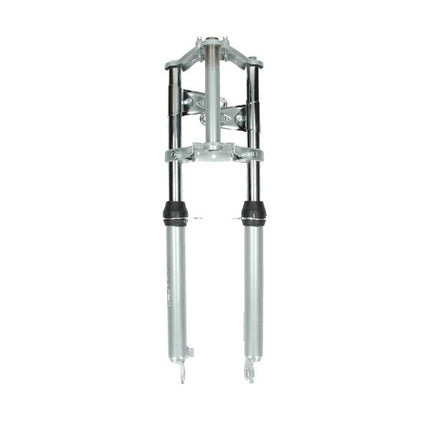 Fourche EBR courte large complète argentée Puch Maxi