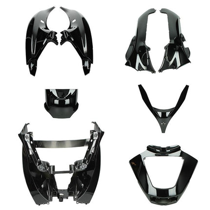 Kit de carrosserie MP3 125-500cc 2008-2013 noir brillant 8 pièces