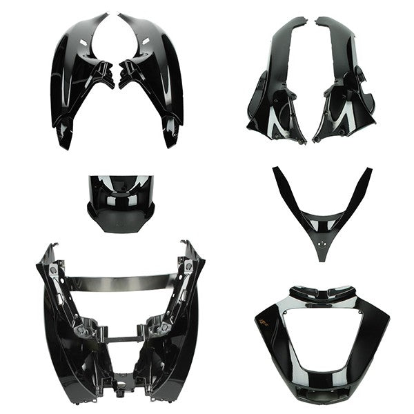 plaatwerkset MP3 125-500cc 2008-2013 zwart glans 8-delig
