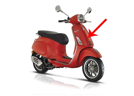 Tablier avant Piaggio rouge mat moyen 896/a Primavera RST 1B005209000S8