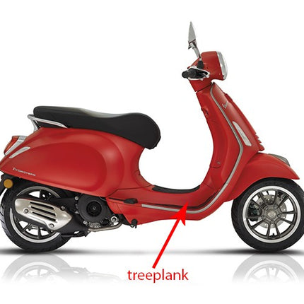treeplank Piaggio origineel mat rood 896/a primavera 67361200s8