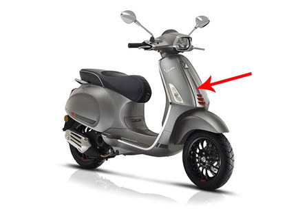 Pare-brise Piaggio d'origine gris titanio 707/C pour Sprint 1B005209000HQ Euro 4/5